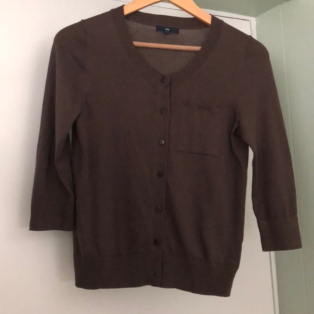 🔥FINAL SALE🔥Gap Brown Button-Up Sweater - Size S